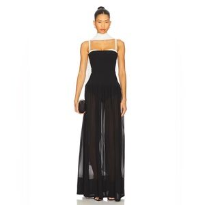 Show Me Your Mumu Hepburn Maxi Dress in Black Tie Colorblock